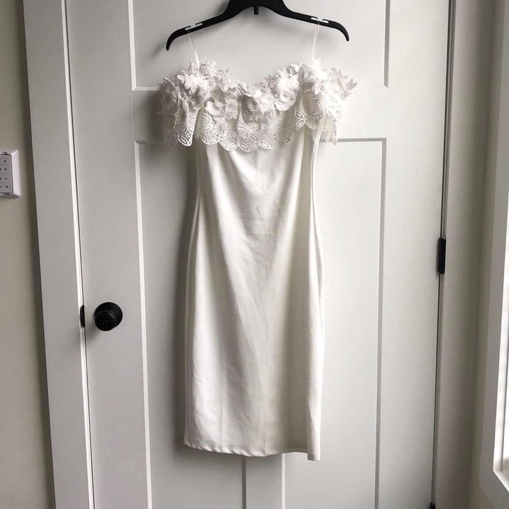 FASHIONNOVA Off The Shoulder White Dress